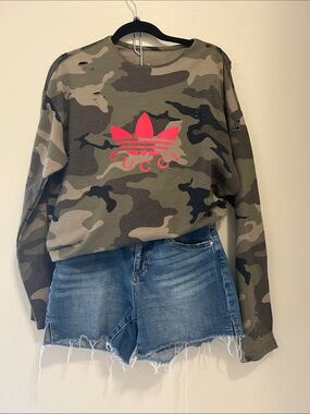 Camouflage Sweatshirt with designer inspired Logo